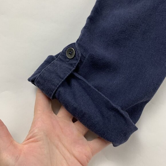 Roxy Navy Blue Linen Slim leg Lounge Pant M - Picture 7 of 7